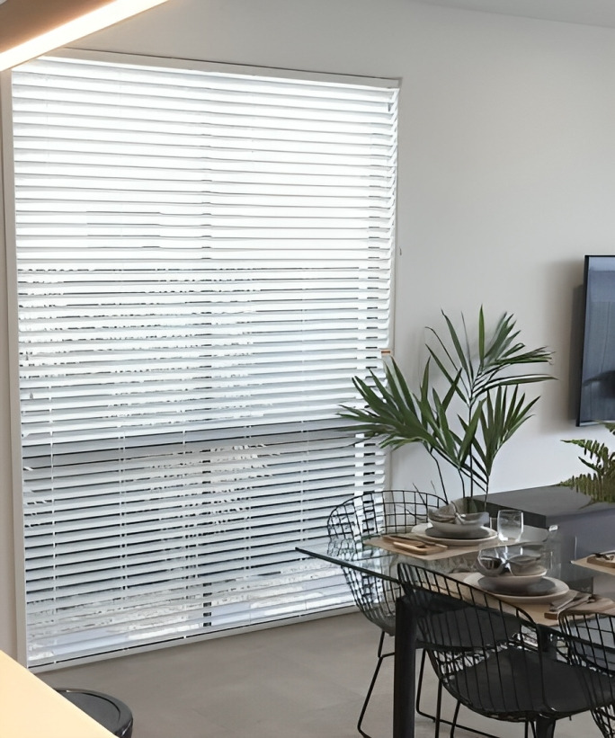 Dining Room Window Blinds — Timber Tec Shutters In Ballina, NSW